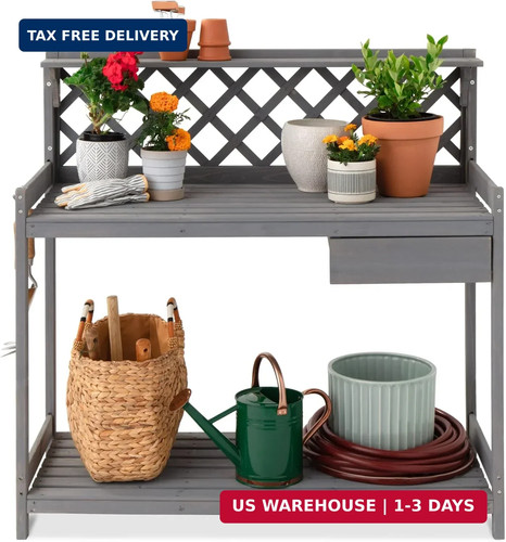 Outdoor garden potting bench - garden,
